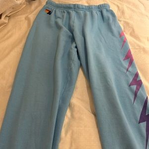 COPY - Aviator nation 4 lighting bolt blue sweatpants size: medium only a light…